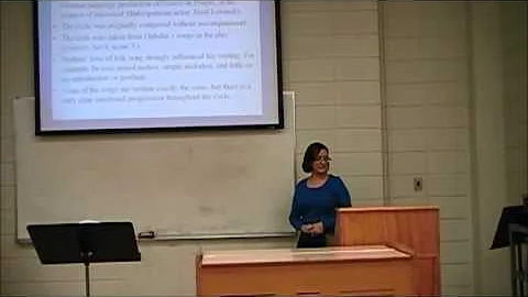 Victoria Vinson - Lecture Recital Video 1