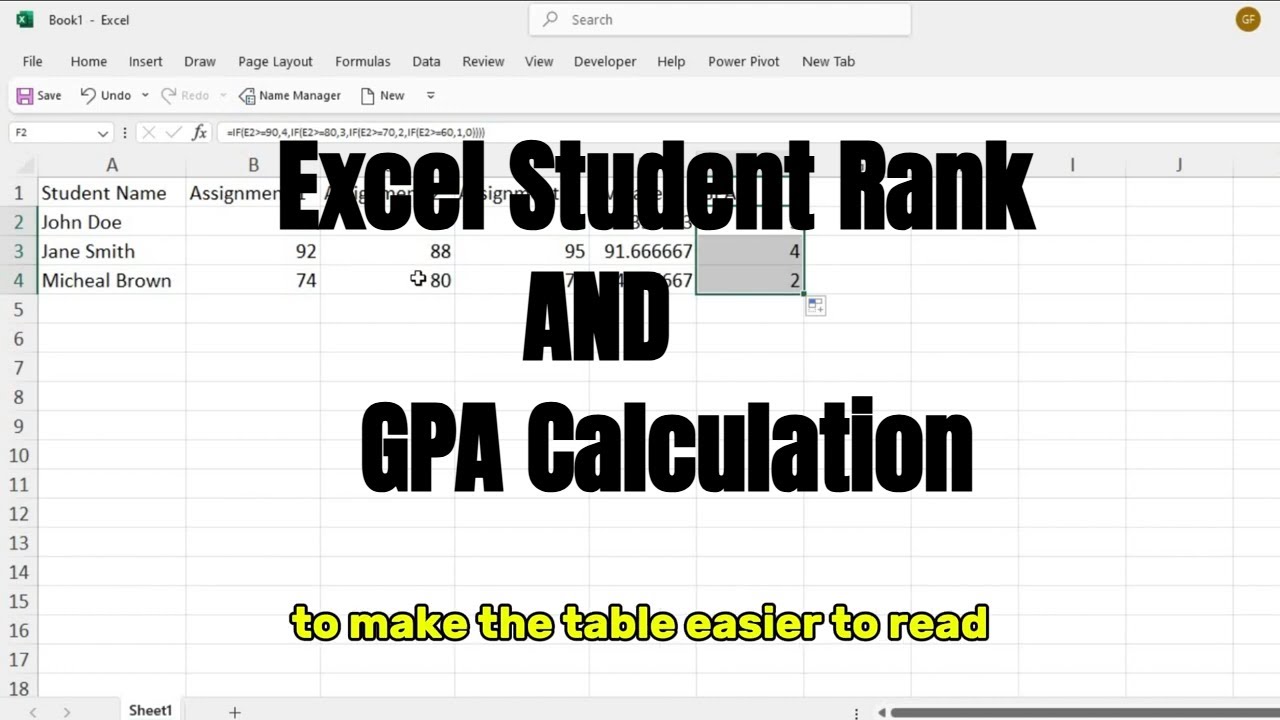 Make Your Own Gradebook in Minutes With Excel! - YouTube
