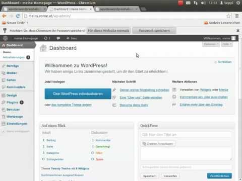 Wordpress Anleitung: Hallo