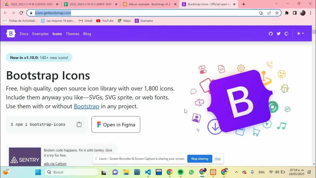 Como colocar iconos bootstrap en mi aplicacion - YouTube