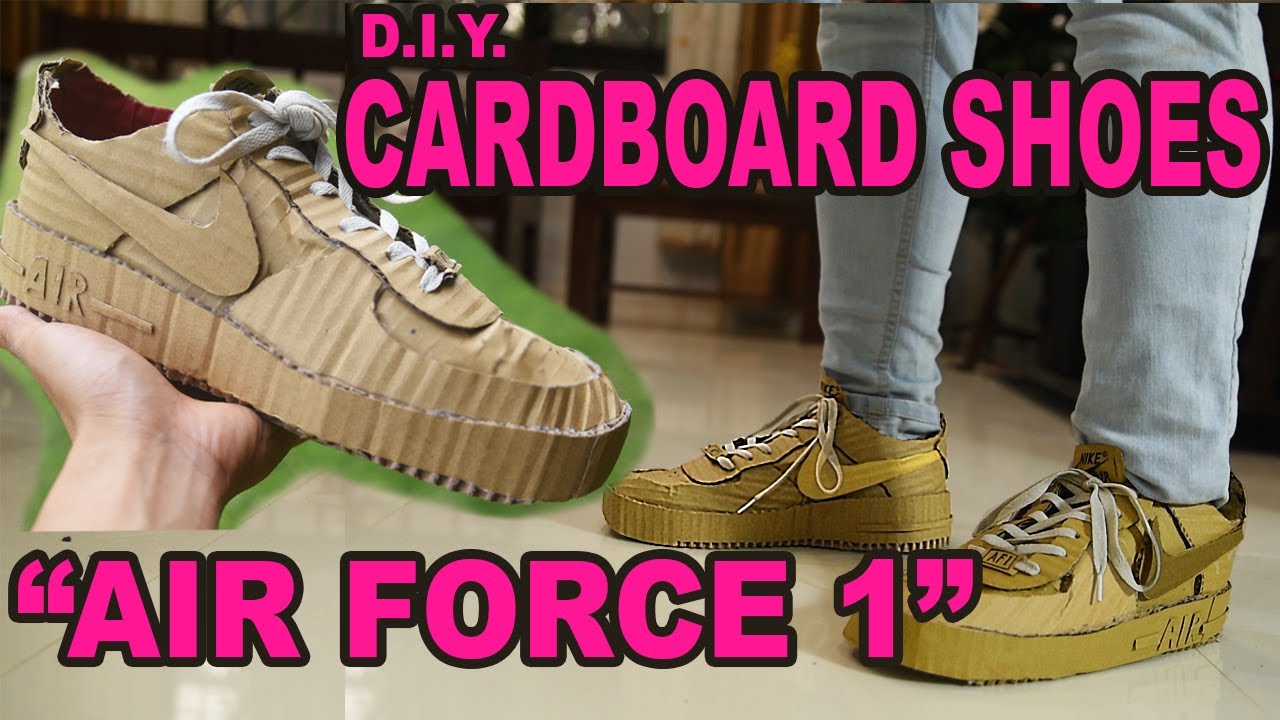 Diy Cardboard Shoes: Nike Air Force 1 - Youtube