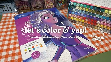 (LIVE) color with me 🖍️🎨 Disney color by numbers using Guangna & Languo acrylic markers!