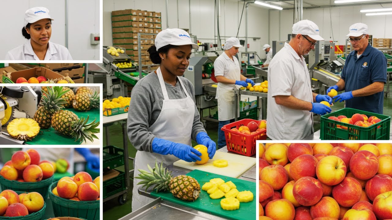 Epic Fruit Processing in Factories – Food Production Like Never Before