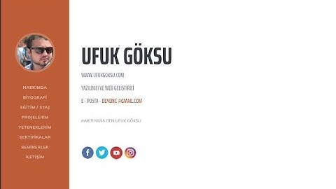 ASP.NET ile Admin Panelli CV Web Sitesi