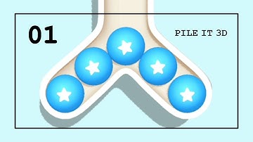 Pile It 3D | Gameplay vol.01 | All Levels 1-25