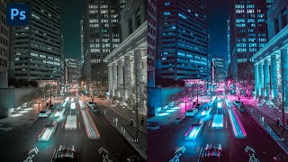 How to edit NEON CYBERPUNK style in Photoshop screenshot 5