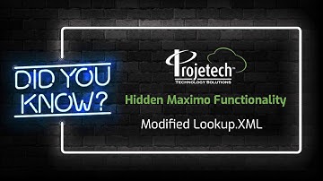Hidden Maximo Functionality | Modified Lookup.XML