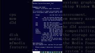 Windows System Assessment Tool