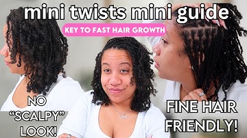 Mini Twists on FINE THIN Natural Hair | Get rid of the SCALPY look + more tips!