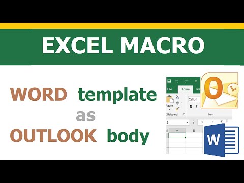 Bulk Emails | Word template as Outlook Body | Excel macro(vba)