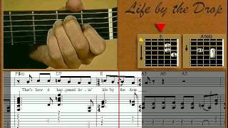 Video thumbnail of "Life by the Drop - guitar lesson -  Stevie Ray Vaughan"