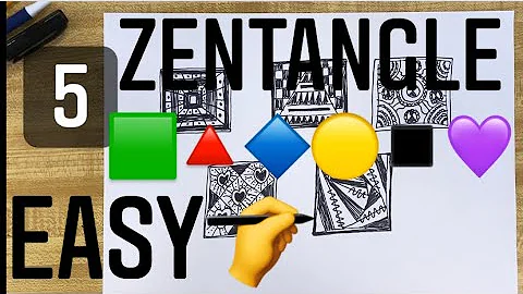 5 Easy Zentangle Ideas - Patterns for Kids and Beginners #zentangle #mrschuettesart