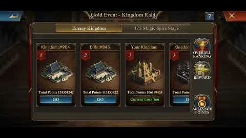 King of Avalon - Gold Event - Kingdom Raid (day 1)