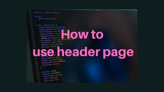 How make a header page using html css js php provider by LifeToor