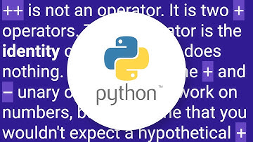 Behaviour of increment and decrement operators in Python