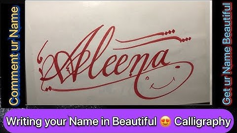Aleena Name Signature Calligraphy | How to Draw |  #mybloopers #asmr #shorts #tiktok #aleena
