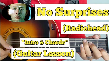 No Surprises - Radiohead | Guitar Lesson | Intro & Chords | (With Tab)