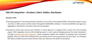 GDS API Integration | FlightsLogic