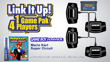 GBA Single-Pak link - Mario Kart Super Circuit (Yoshi racers on SNES tracks - 4 players, 1 game pak)