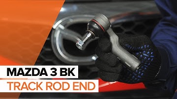 How to change tie rod end / track rod end on MAZDA 3 BK TUTORIAL | AUTODOC