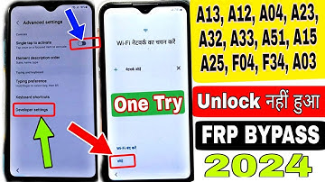 Samsung Galaxy A12/A13/A03s/A23/A32/A33/A51 Frp Bypass Android 12/13 | No *#0*# | Developer Option
