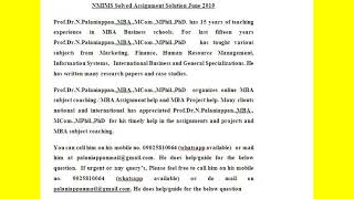 NMIMS  Solved Assignment   Consumer Behaviour    June 2019 Call 9025810064