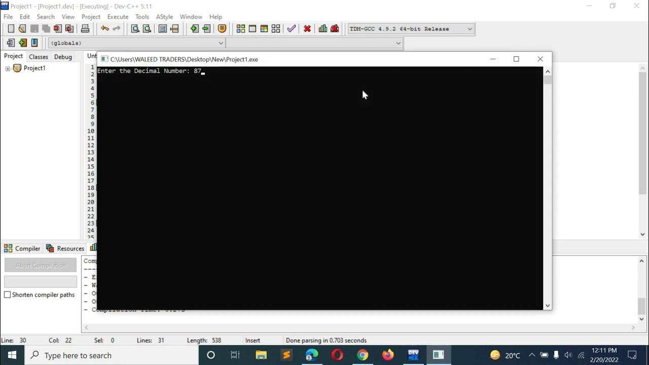 C++ program to convert Decimal to Binary using user defined Function ...