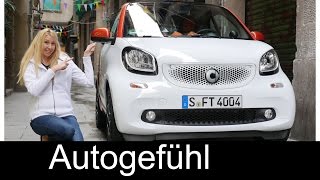 Smart fortwo FULL REVIEW & comparison vs Smart forfour test drive all-new neuer 2016 - Autogefühl