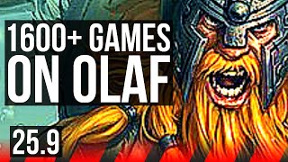 OLAF vs ILLAOI (TOP) | 5/0/8, 1600+ games | EUW Master | 25.9