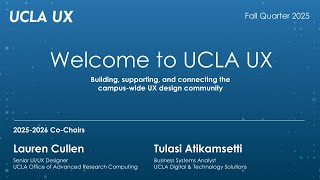 UCLA UX Fall Quarter Event: Prototyping with Figma & the UCLA Design Kit
