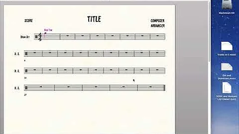 Berklee Drum set notation in FINALE 25 part 1