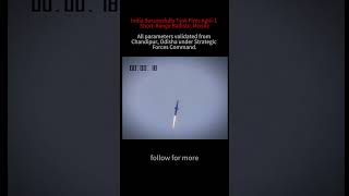 India Successfully Test-Fires Agni-1 Short-Range Ballistic Missile from Chandipur