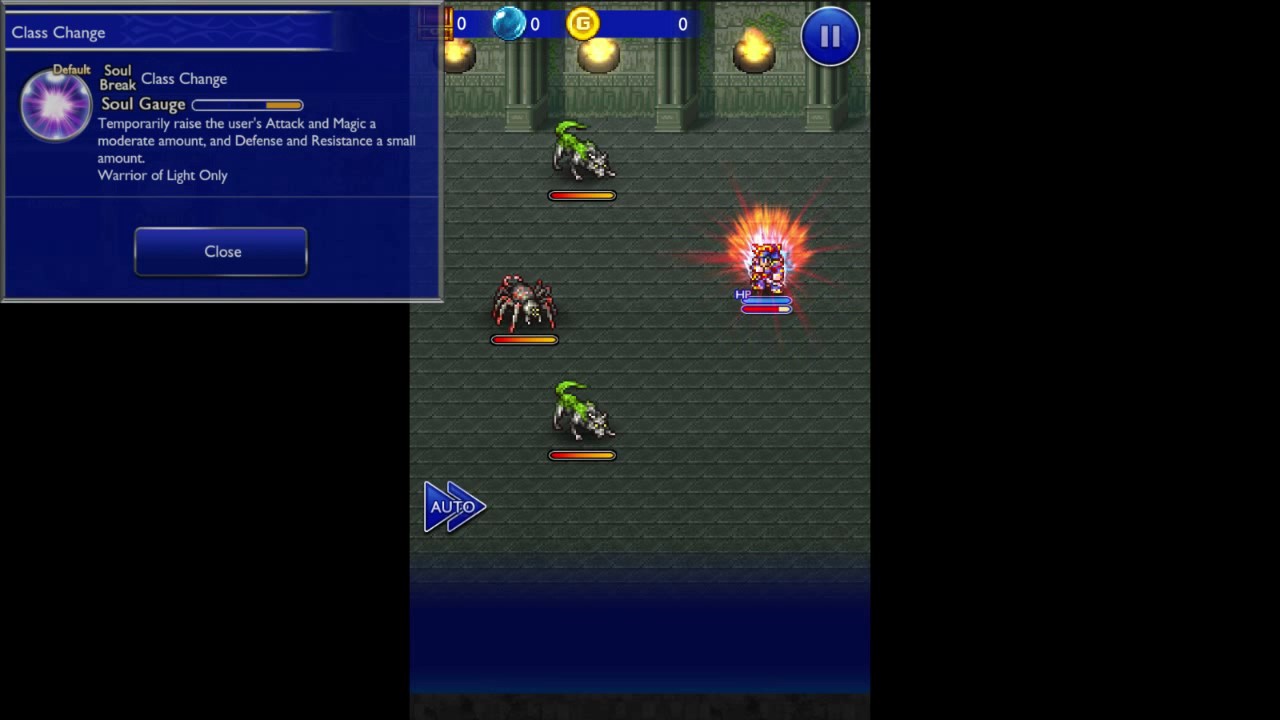 Final Fantasy Record Keeper - Warrior of Light Default Soul Break