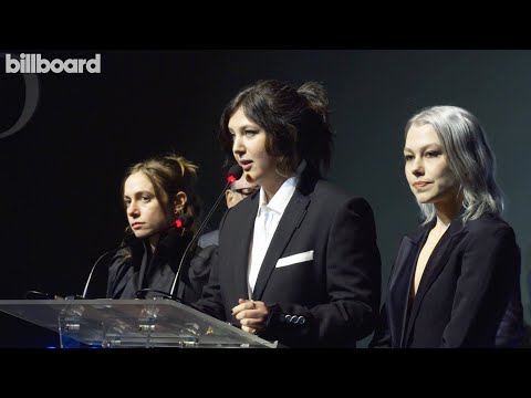 Sir Lucian Grainge Presents boygenius With The Amplify Award | Billboard Power 100 Party 2024