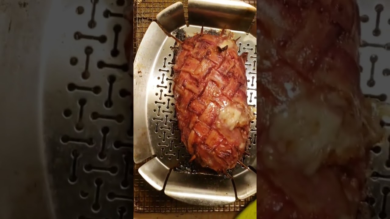 Bacon Wrapped Stuffed Meatloaf 🥓🧀🥓🧀 
