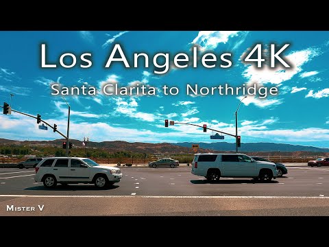 4K Los Angeles California. Santa Clarita to Northridge