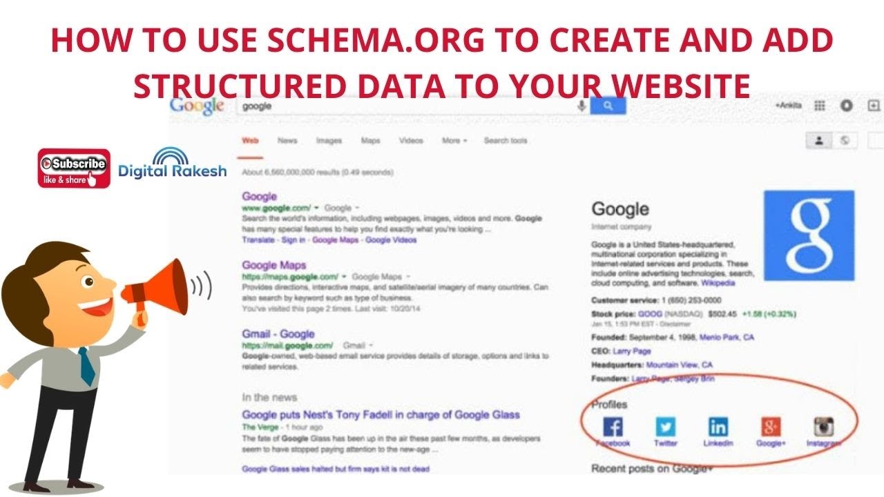 How to Use Schema markup to Create and Add Structured Data to Your Website  - Digital Rakesh - YouTube