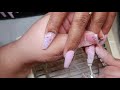 Nail tutorial! Ice queen pink snowflake coffin nails! Nail