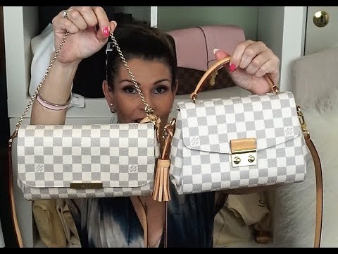 LOUIS VUITTON/ Croisette vs Favorite mm in Azur/ lvlovermj - YouTube