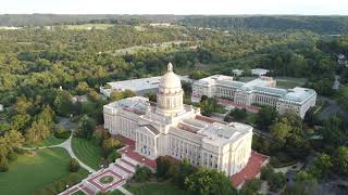 Aerial View Over Frankfort Kentucky with DJI Mini 2