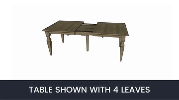 Turned Shaker Cam Extending Dining Table with Self Storing Leaves
