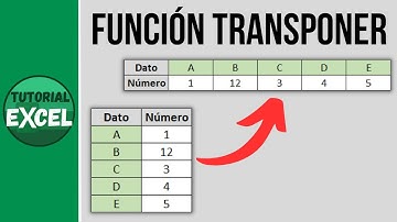 La función TRANSPONER en Excel ⤵️