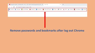 how to remove synced bookmarks history and password after log out Chrome