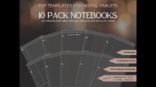 Walk-Thru DARK MODE NOTEBOOKS (10Pack) Eink Tablets and Goodnotes Net Worth
