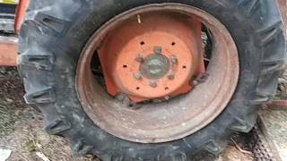 Changing tube on tractor tire