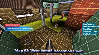 Quake - [Quake 30th Quickie Speedmapping Jam 1] - Map: #02 - West Bound Reception Room​​ - [4K60ᶠᵖˢ]