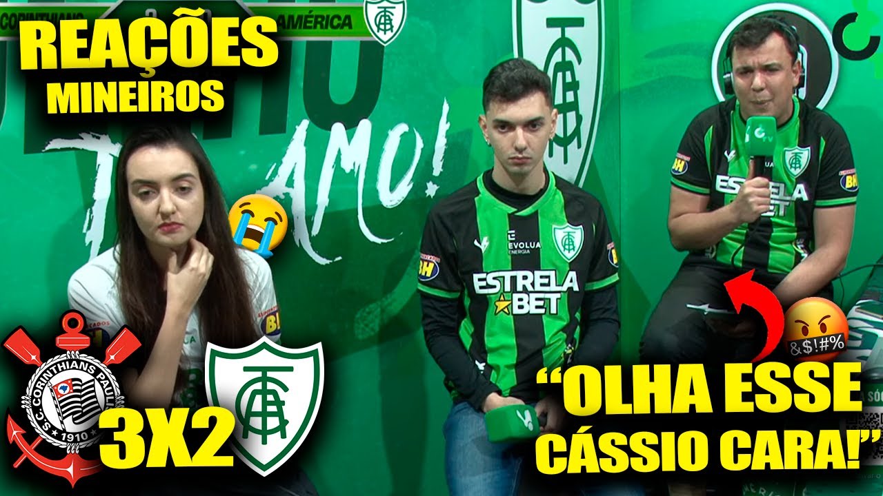 REAÇÕES DOS MINEIROS na ELIMINAÇÃO pro TIMÃO - CORINTHIANS 3X2 AMÉRICA-MG [REACT COPA BR 2023]