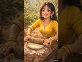 #shorts #miniature cooking roti in island village environment