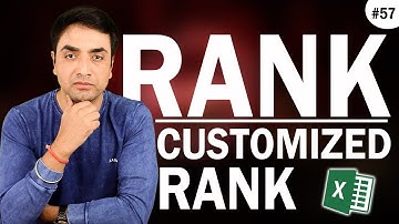 How to Use RANK Formula in Excel in Hindi | Customized Rank in Excel | Use of RANK.AVG and RANK.EQ