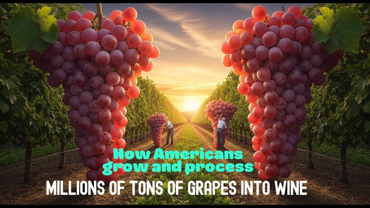 How Americans grow and process millions of tons of grapes into wine